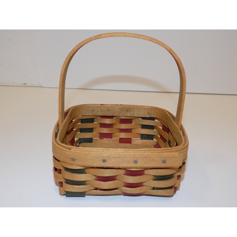 Small Holiday Helper Basket w/ Paprika Liner & Protector 2003 Longaberger - Picture 11 of 16